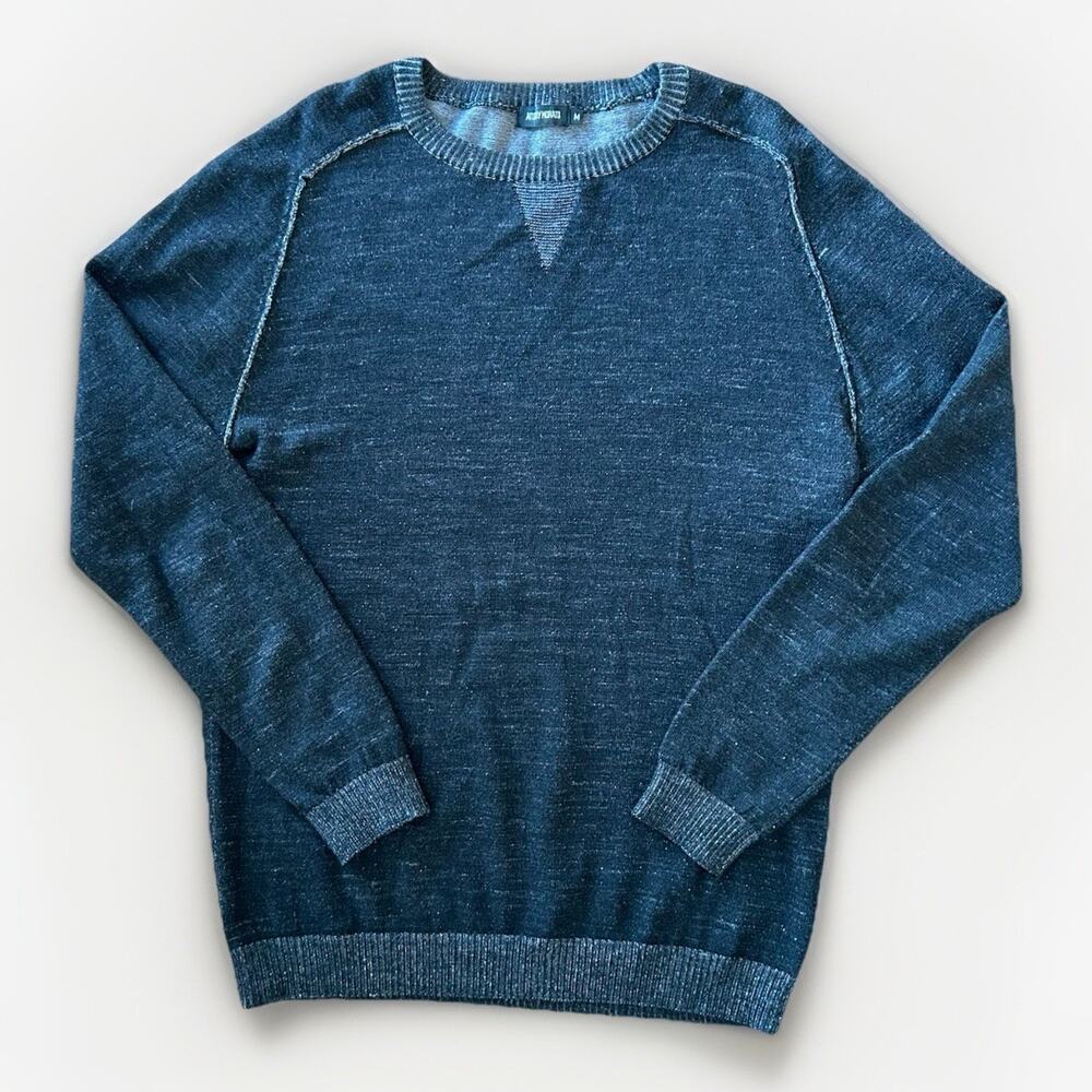 Antony Morato Wool Blend Crewneck Sweater Mens Size Med Black/Gray Lightweight
